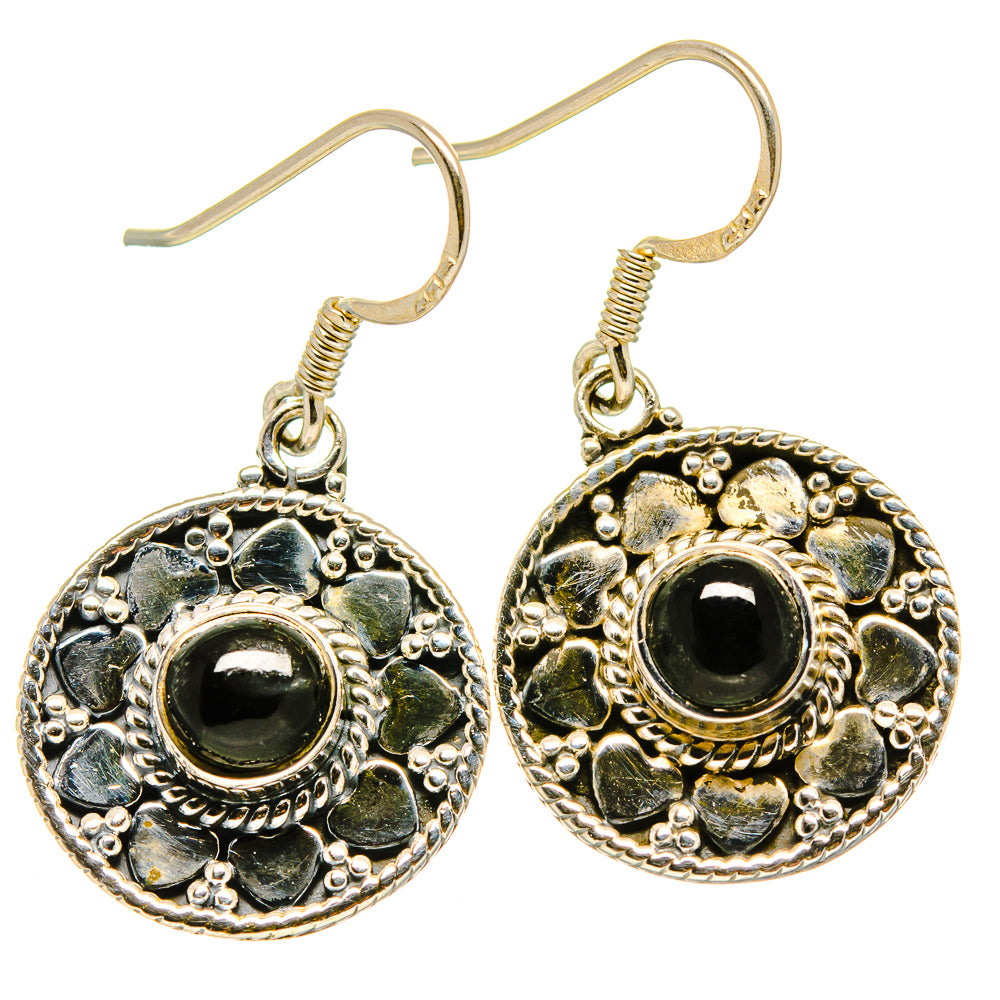 Black Onyx Earrings handcrafted by Anasilvercos - EARR415073