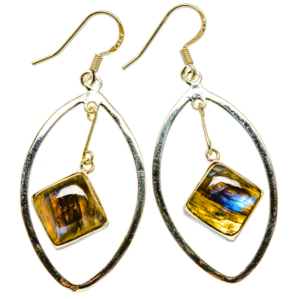 Labradorite Earrings handcrafted by Anasilvercos - EARR415089
