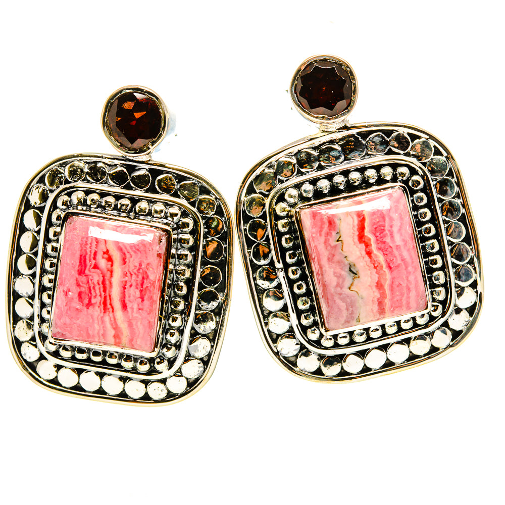 Rhodochrosite Earrings handcrafted by Anasilvercos - EARR415097