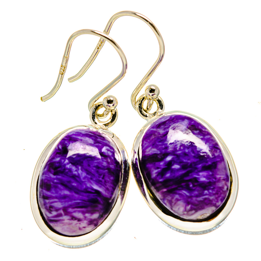 Charoite Earrings handcrafted by Anasilvercos - EARR415106