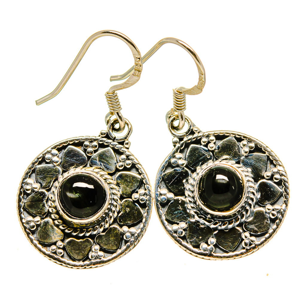 Star Diopside Earrings handcrafted by Anasilvercos - EARR415110