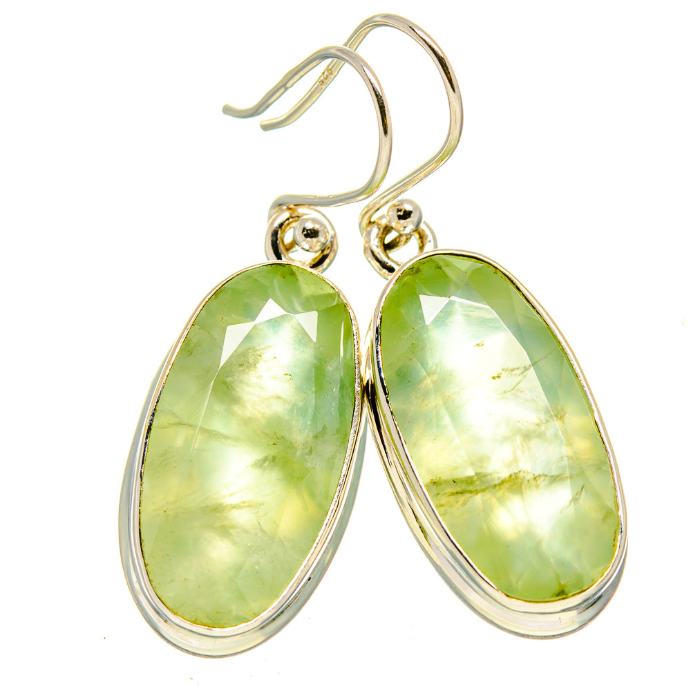 Prehnite Earrings handcrafted by Anasilvercos - EARR415114