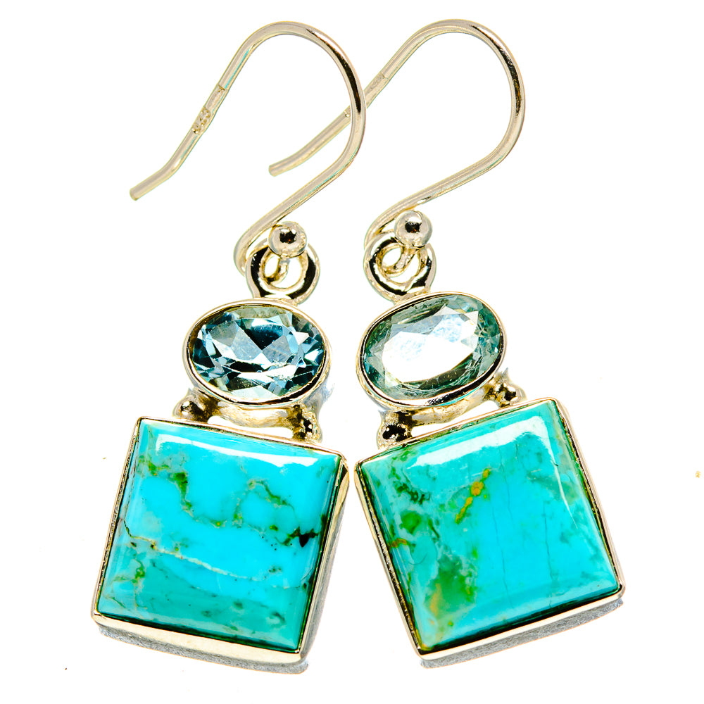 Arizona Turquoise Earrings handcrafted by Anasilvercos - EARR415123