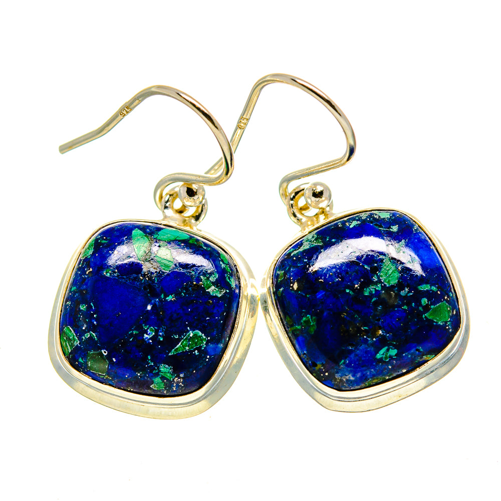 Azurite Earrings handcrafted by Anasilvercos - EARR415124