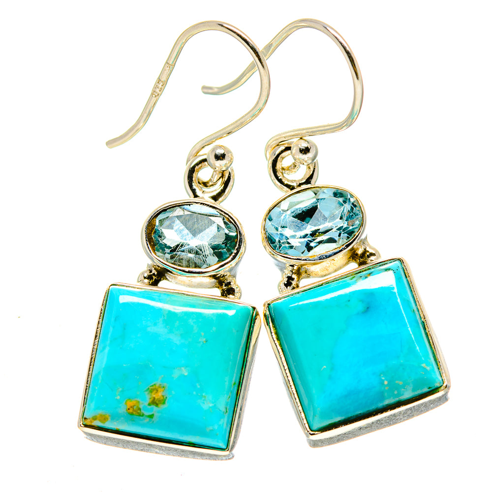 Arizona Turquoise Earrings handcrafted by Anasilvercos - EARR415143