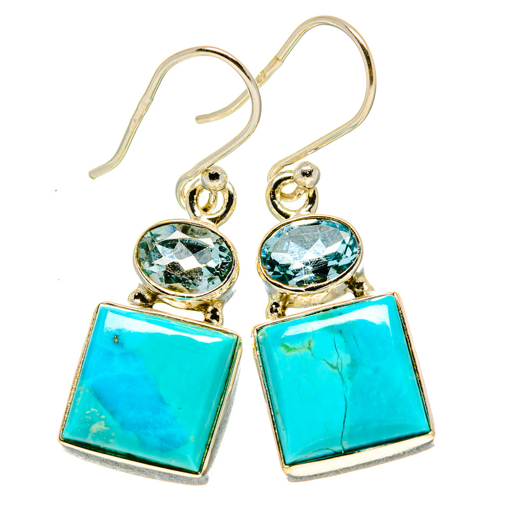 Arizona Turquoise Earrings handcrafted by Anasilvercos - EARR415148