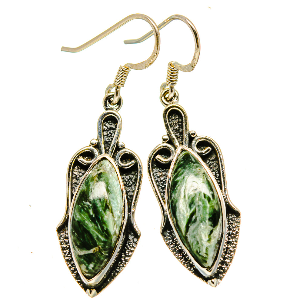 Seraphinite Earrings handcrafted by Anasilvercos - EARR415157