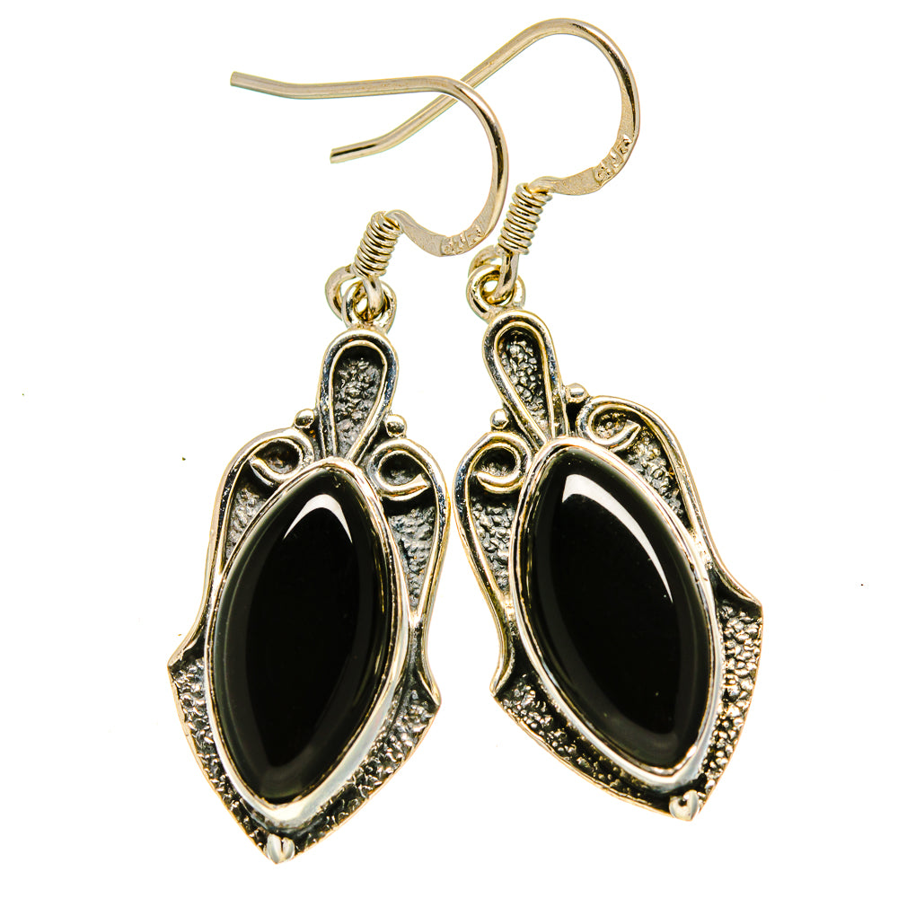 Black Onyx Earrings handcrafted by Anasilvercos - EARR415163