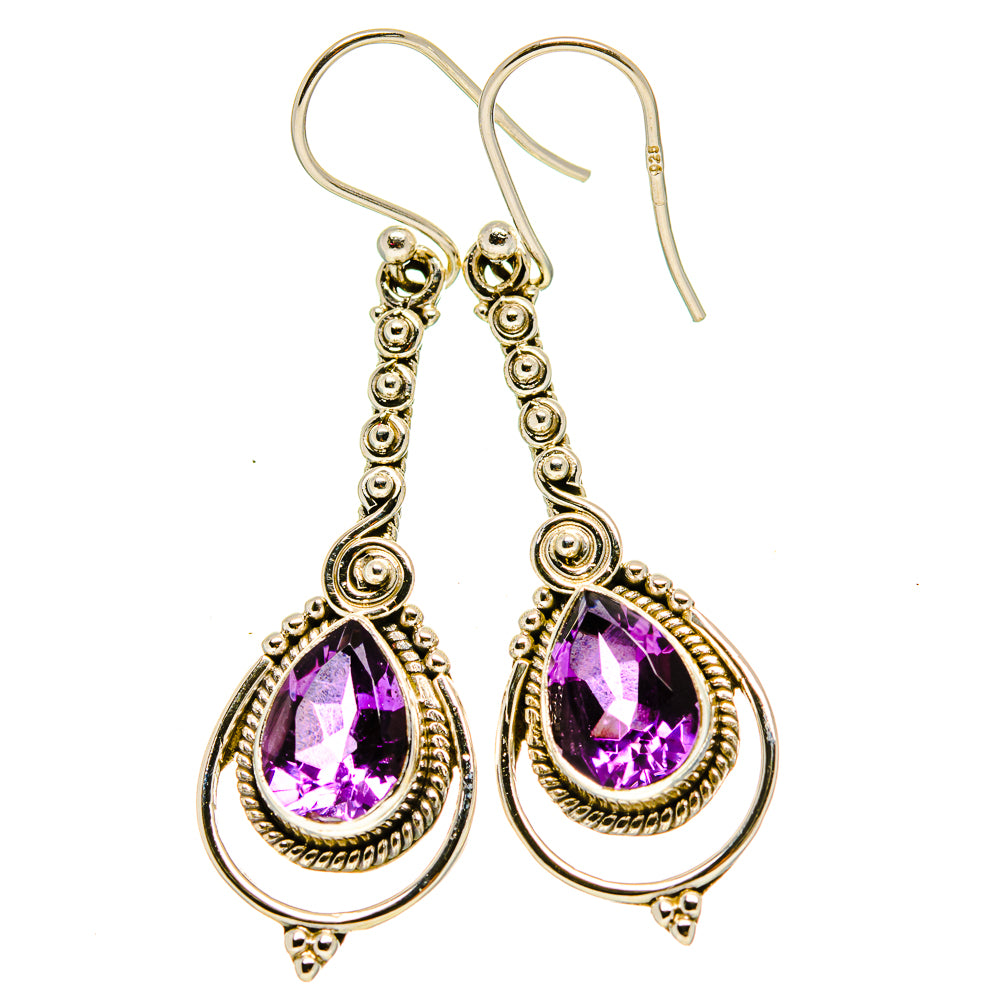 Amethyst Earrings handcrafted by Anasilvercos - EARR415164