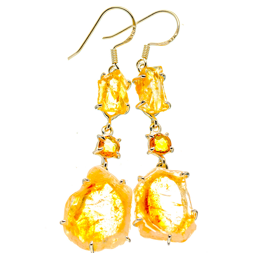 Citrine Earrings handcrafted by Anasilvercos - EARR415174