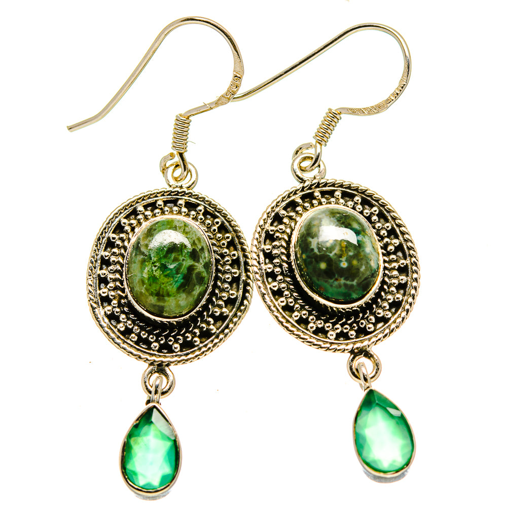 Ocean Jasper Earrings handcrafted by Anasilvercos - EARR415178