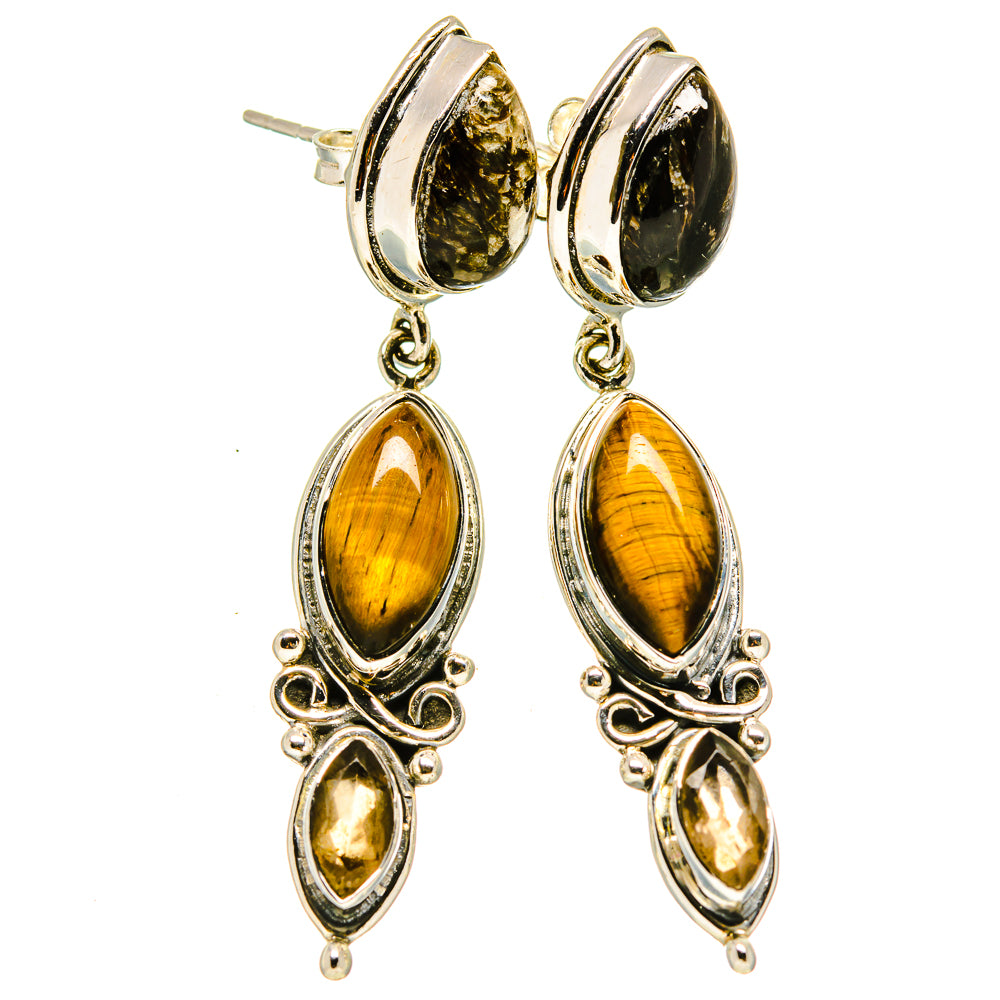 Tiger Eye Earrings handcrafted by Anasilvercos - EARR415179
