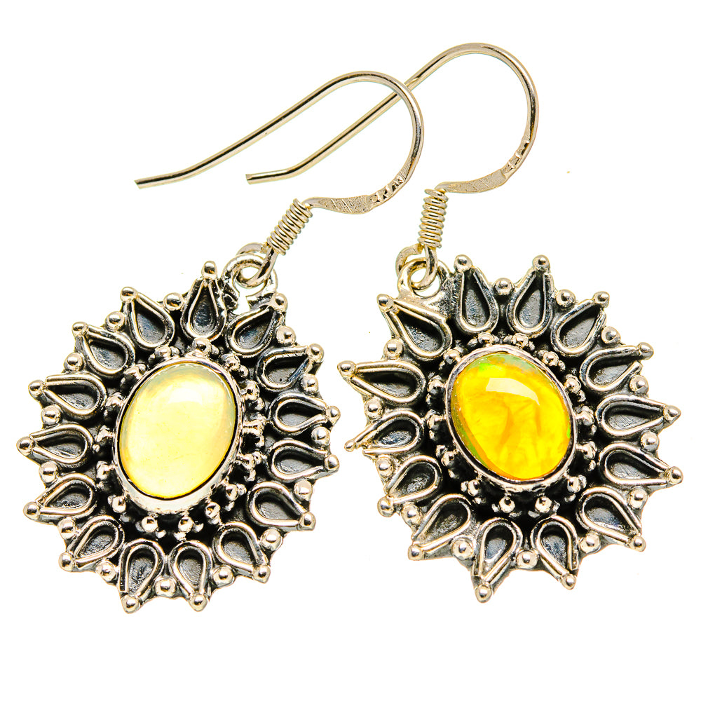 Ethiopian Opal Earrings handcrafted by Anasilvercos - EARR415184