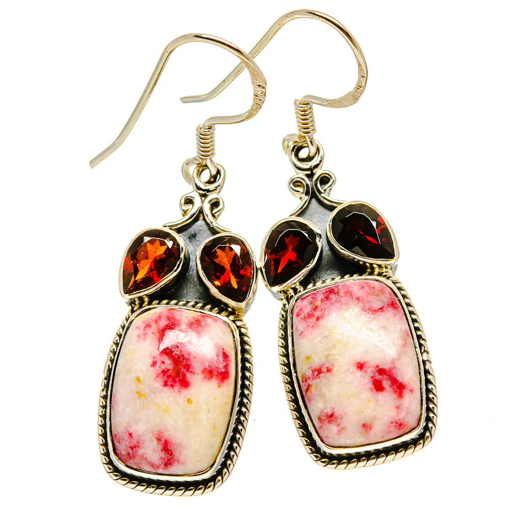 Thulite Earrings handcrafted by Anasilvercos - EARR415188