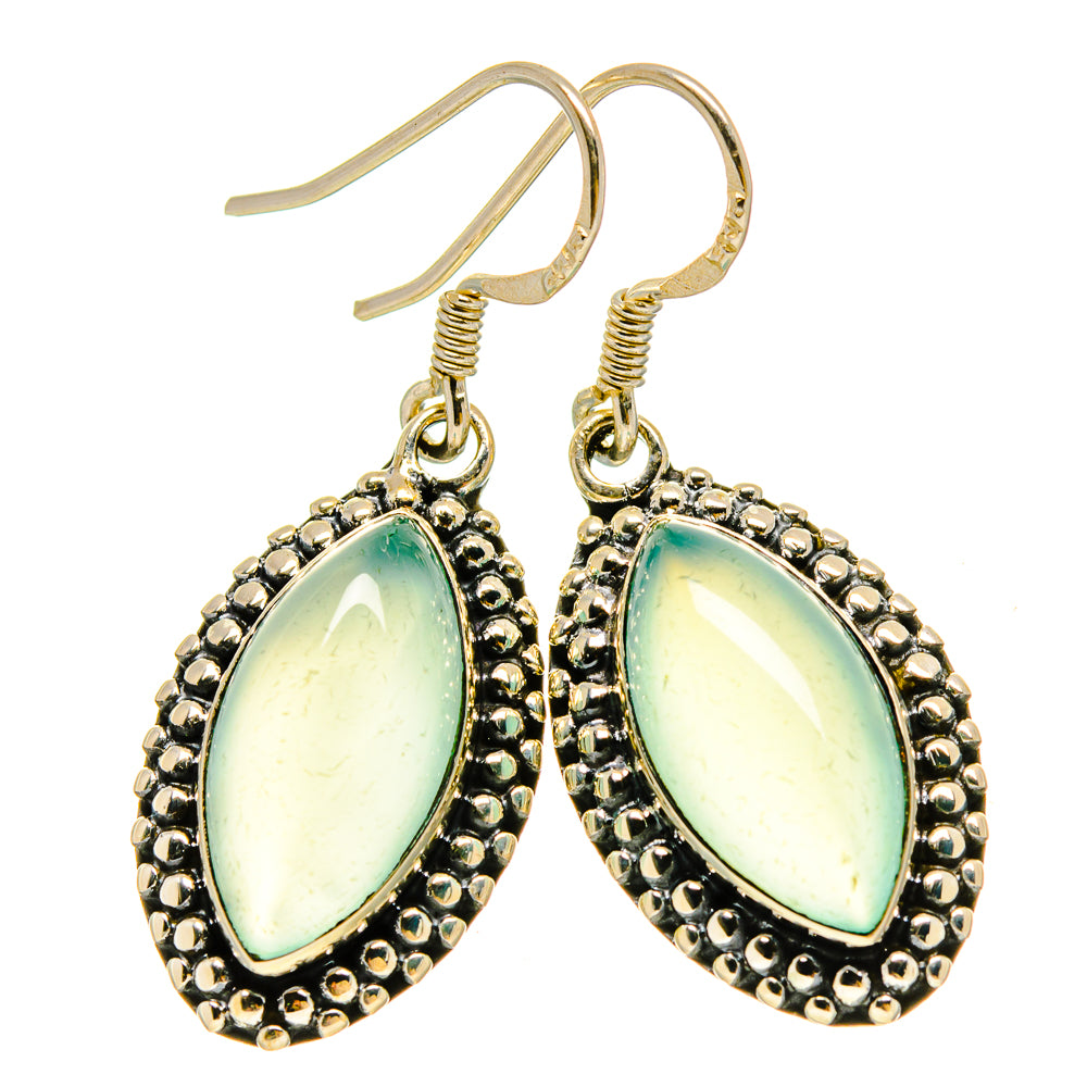 Aqua Chalcedony Earrings handcrafted by Anasilvercos - EARR415195