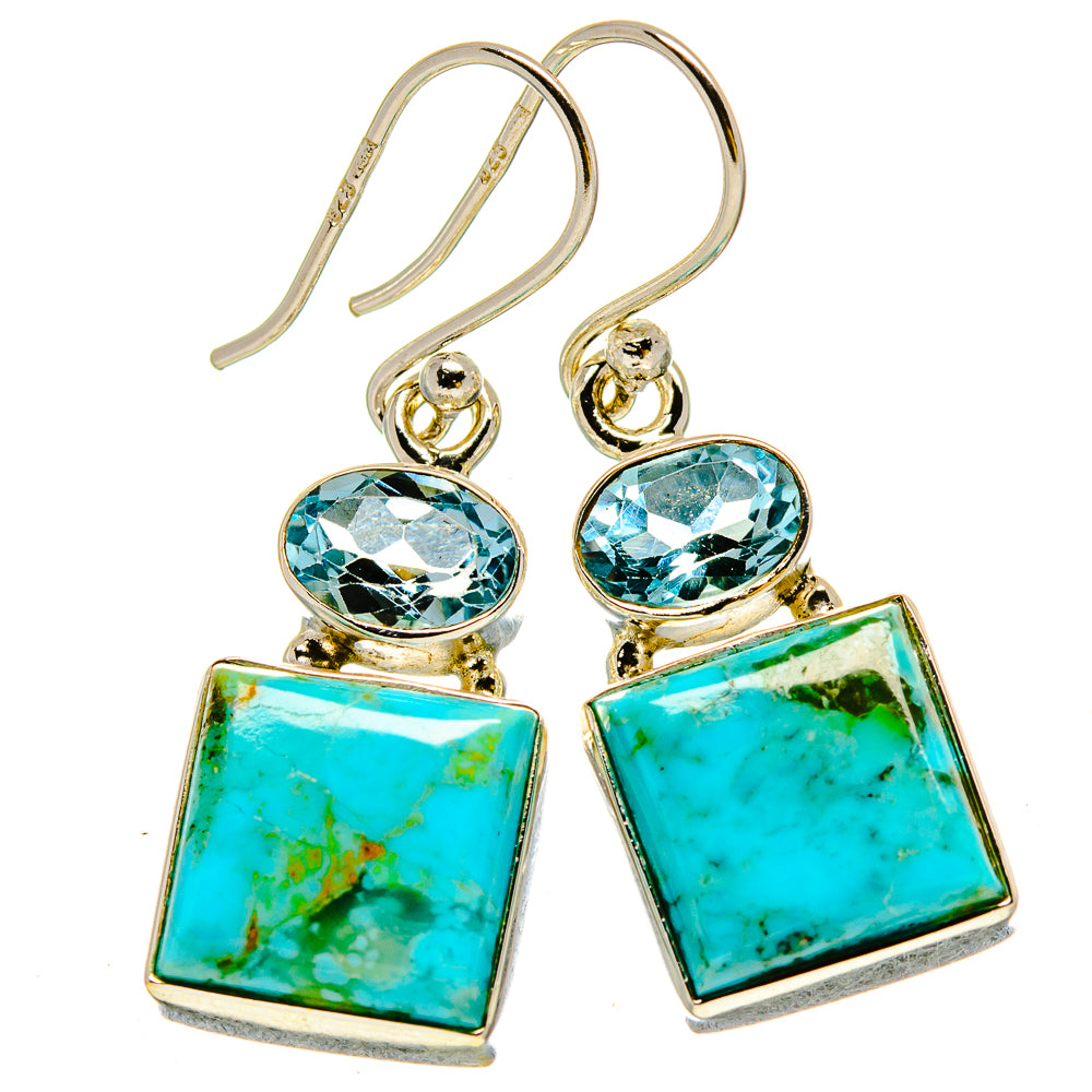 Arizona Turquoise Earrings handcrafted by Anasilvercos - EARR415201