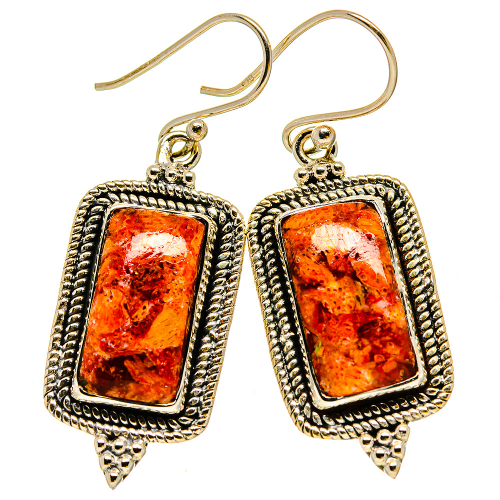 Sponge Coral Earrings handcrafted by Anasilvercos - EARR415206