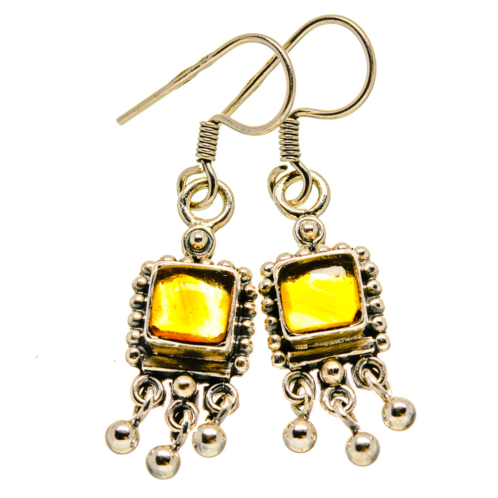 Citrine Earrings handcrafted by Anasilvercos - EARR415207
