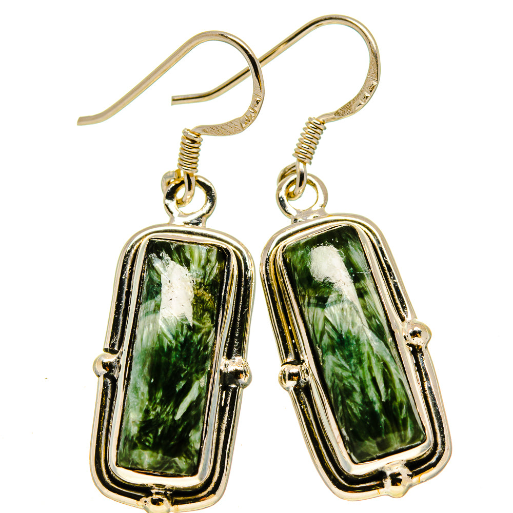 Seraphinite Earrings handcrafted by Anasilvercos - EARR415212