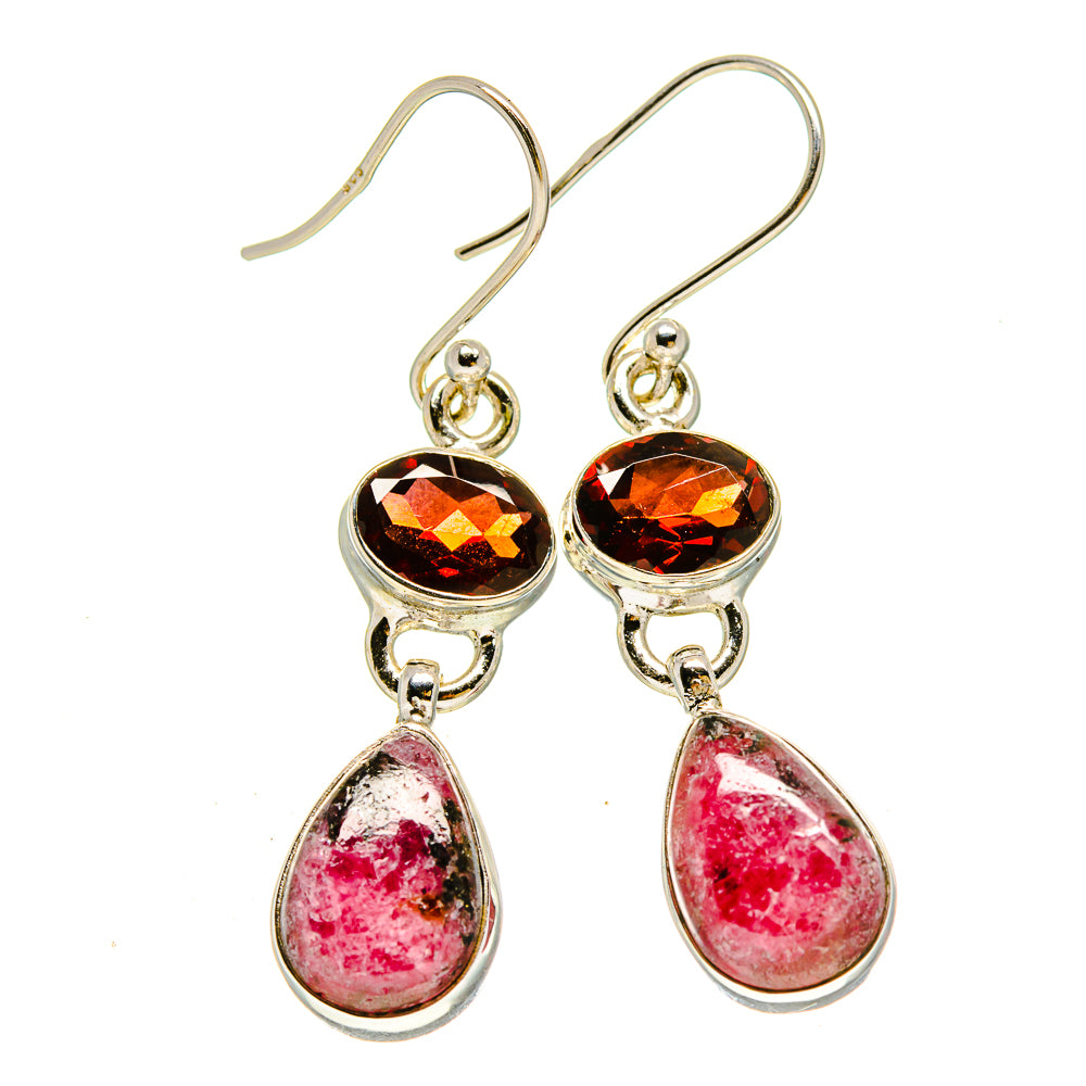 Rhodonite Earrings handcrafted by Anasilvercos - EARR415236