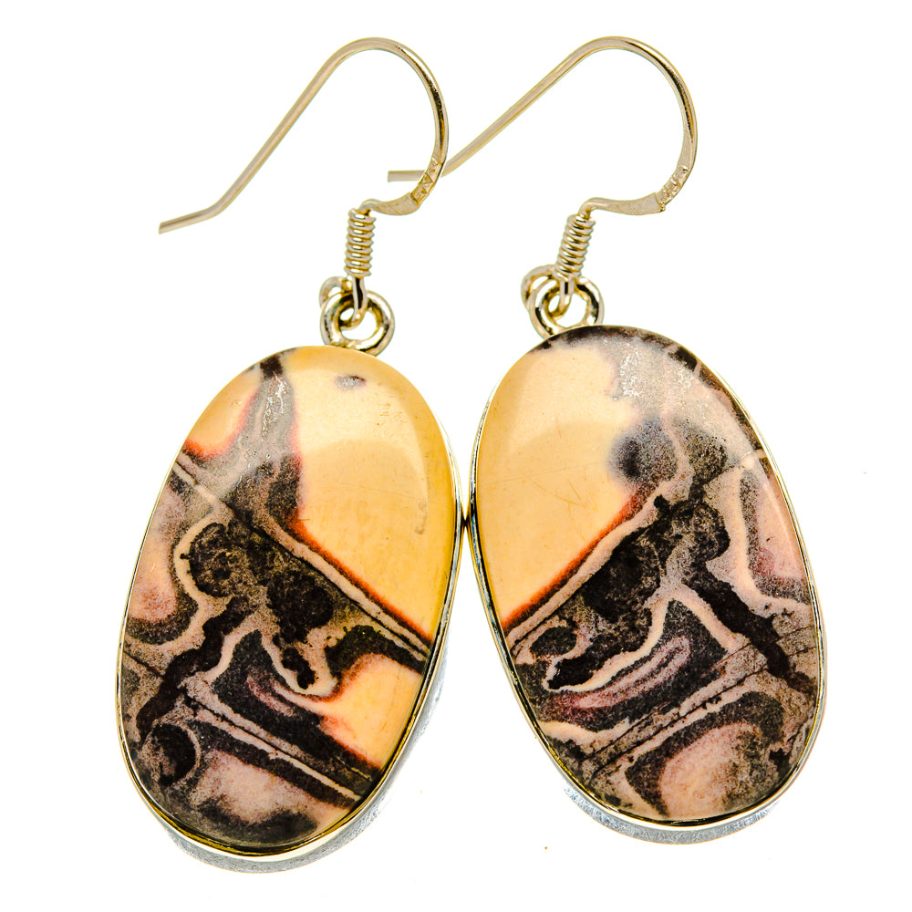 Peanut Wood Jasper Earrings handcrafted by Anasilvercos - EARR415239