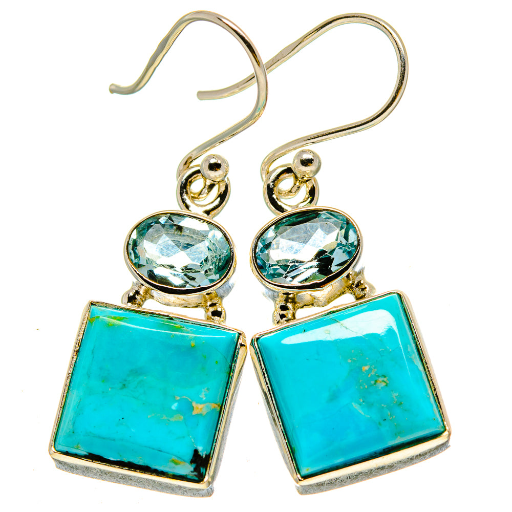 Arizona Turquoise Earrings handcrafted by Anasilvercos - EARR415258