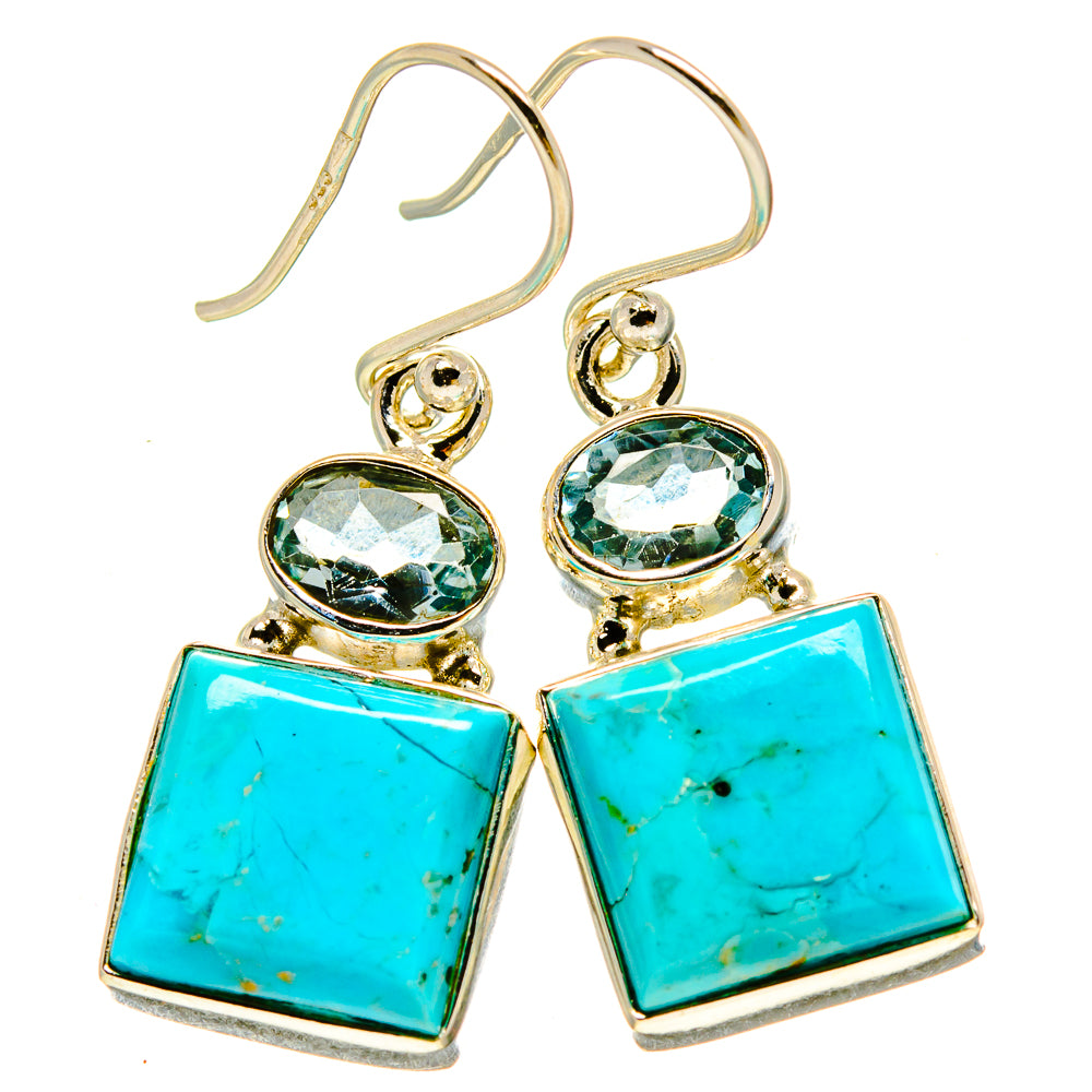 Arizona Turquoise Earrings handcrafted by Anasilvercos - EARR415266