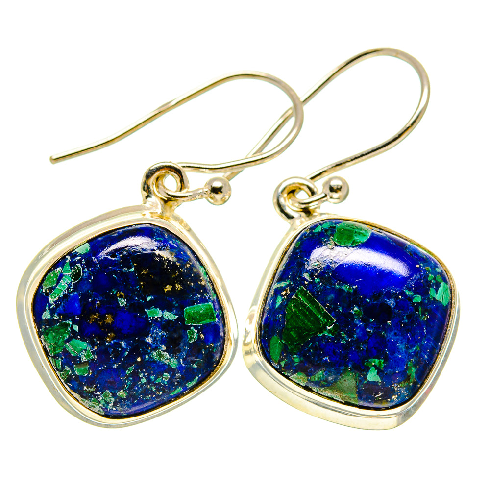 Azurite Earrings handcrafted by Anasilvercos - EARR415274