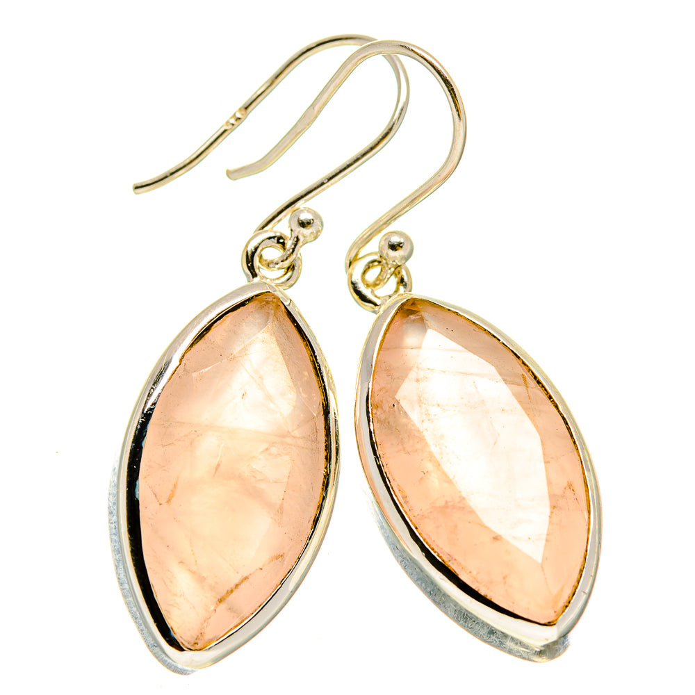 Rose Quartz Earrings handcrafted by Anasilvercos - EARR415278
