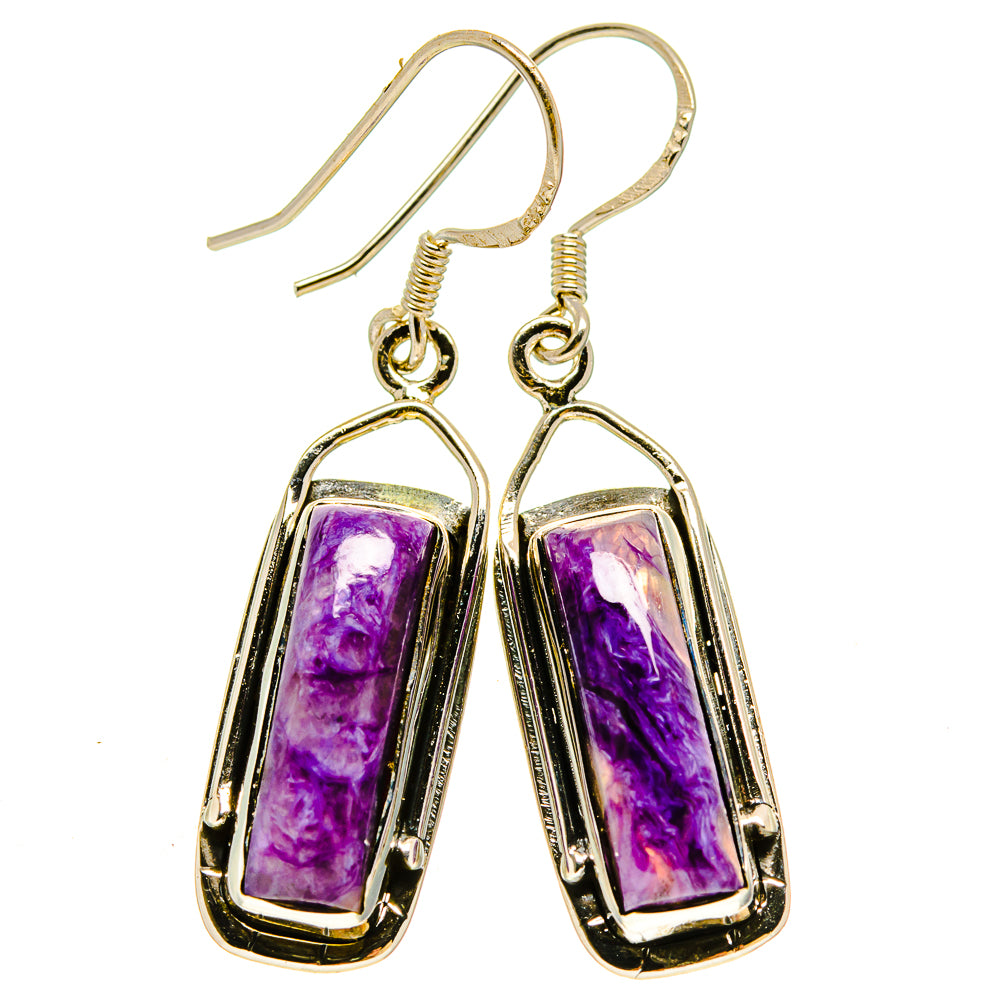 Charoite Earrings handcrafted by Anasilvercos - EARR415304