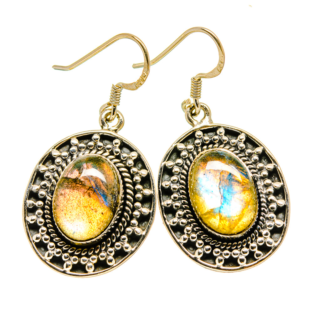 Labradorite Earrings handcrafted by Anasilvercos - EARR415332