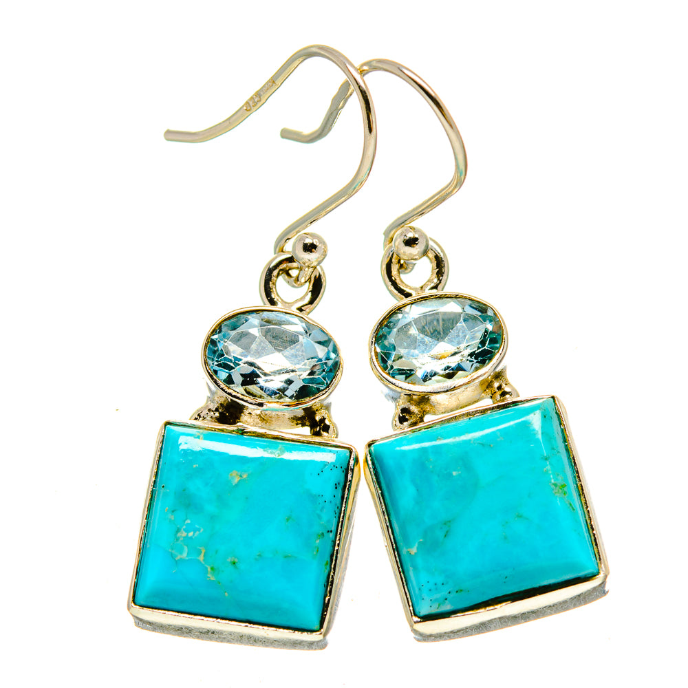 Arizona Turquoise Earrings handcrafted by Anasilvercos - EARR415344
