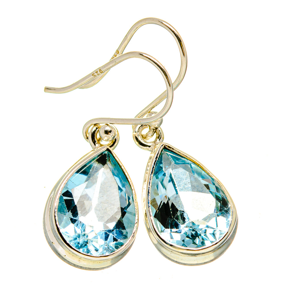 Blue Topaz Earrings handcrafted by Anasilvercos - EARR415347