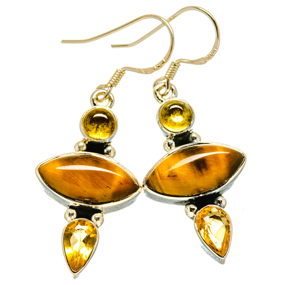 Tiger Eye Earrings handcrafted by Anasilvercos - EARR415384