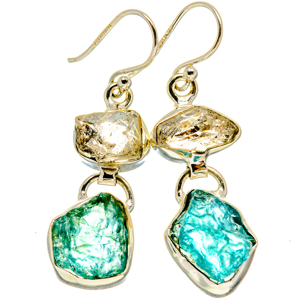 Blue Fluorite Earrings handcrafted by Anasilvercos - EARR415387