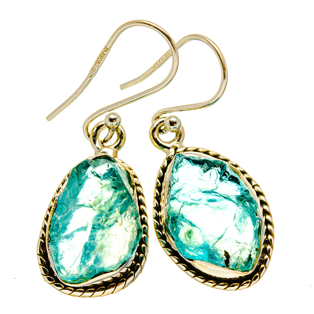 Blue Fluorite Earrings handcrafted by Anasilvercos - EARR415389