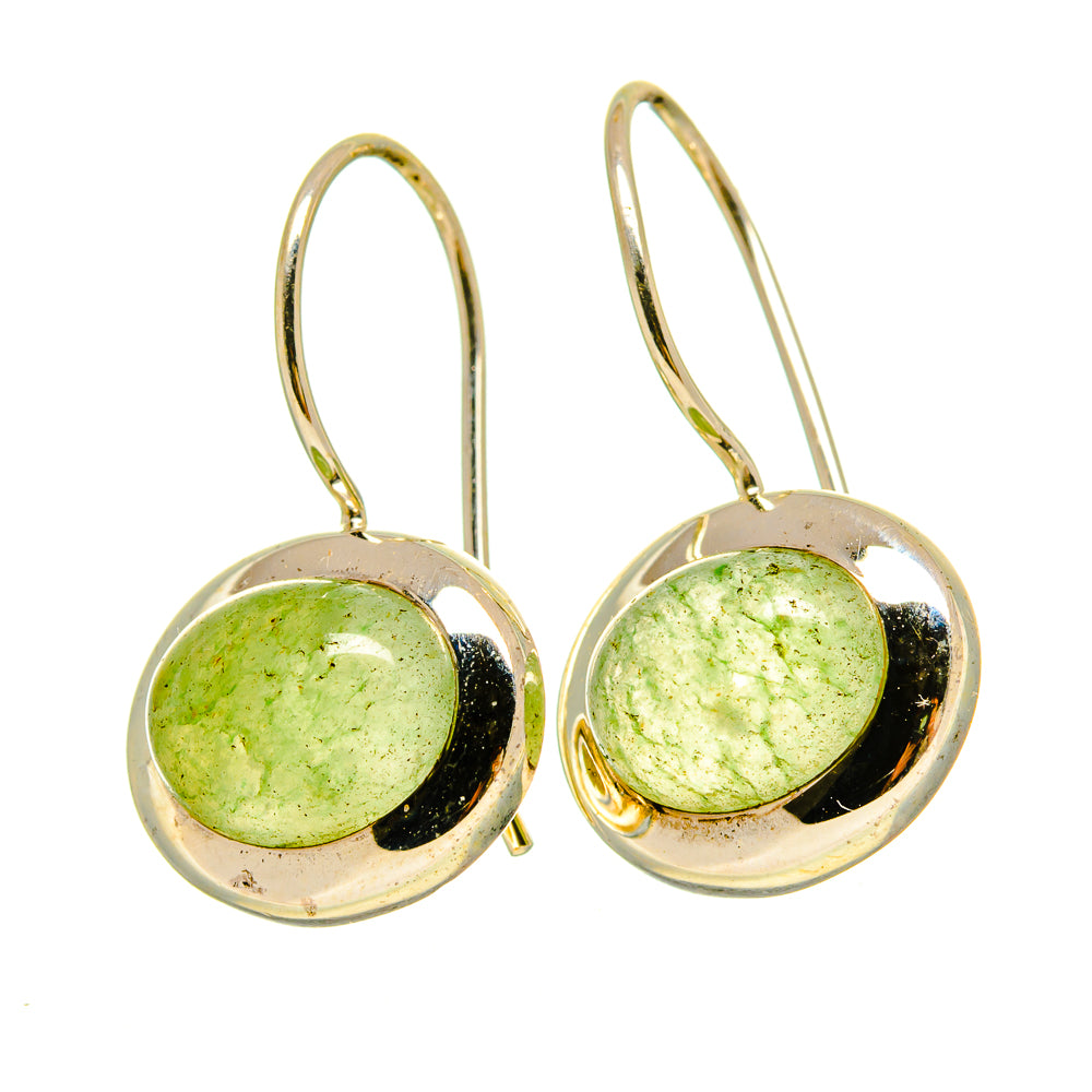 Prehnite Earrings handcrafted by Anasilvercos - EARR415402