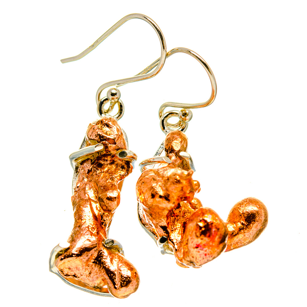 Splash Copper Earrings handcrafted by Anasilvercos - EARR415414
