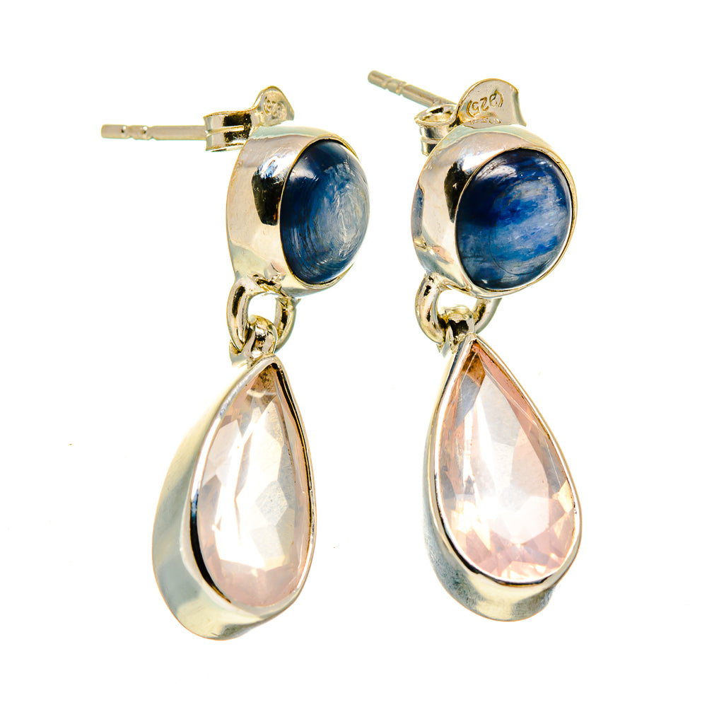 Rose Quartz Earrings handcrafted by Anasilvercos - EARR415420