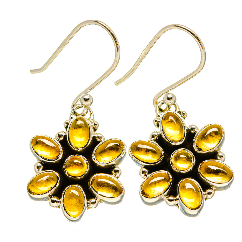 Citrine Earrings handcrafted by Anasilvercos - EARR415423