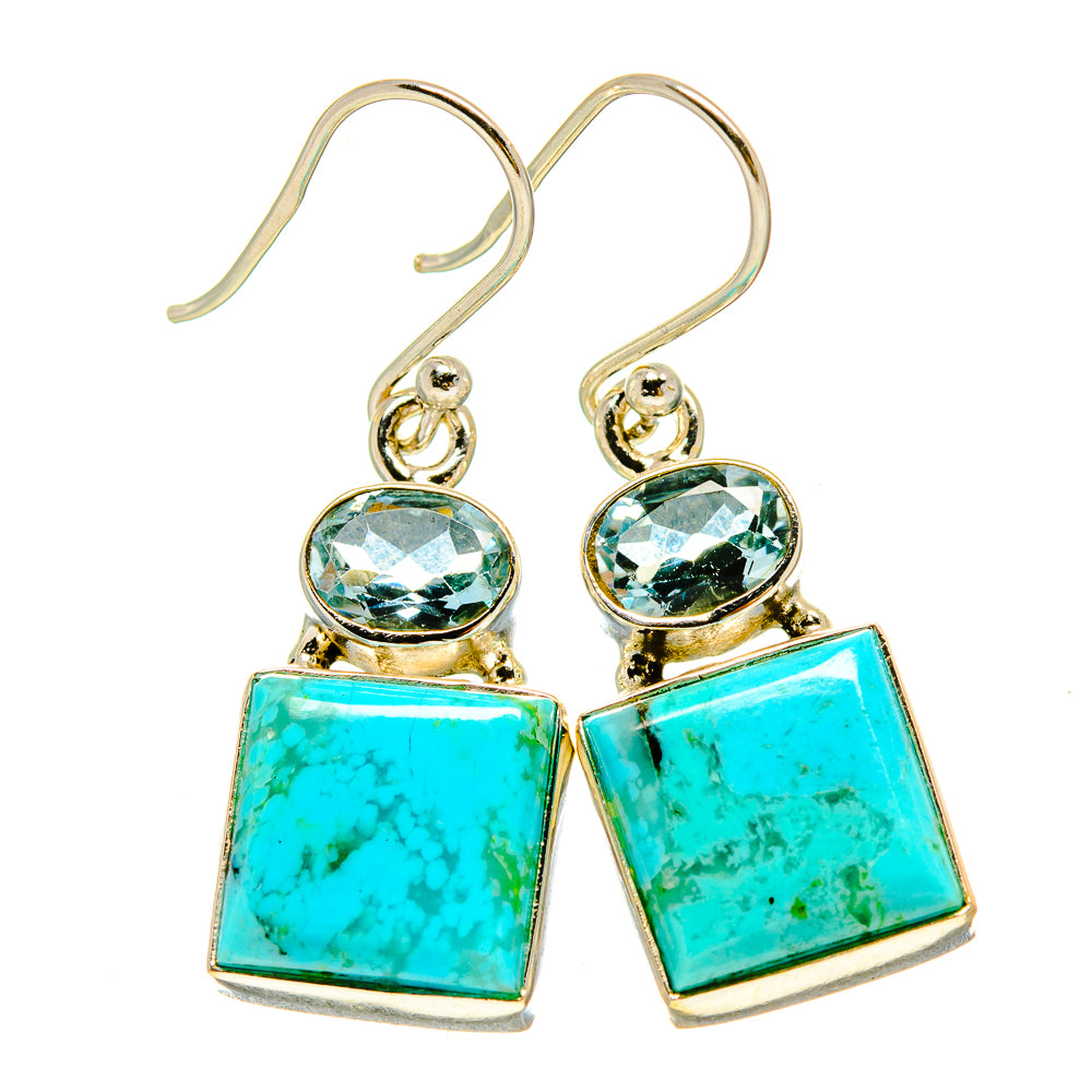 Arizona Turquoise Earrings handcrafted by Anasilvercos - EARR415425