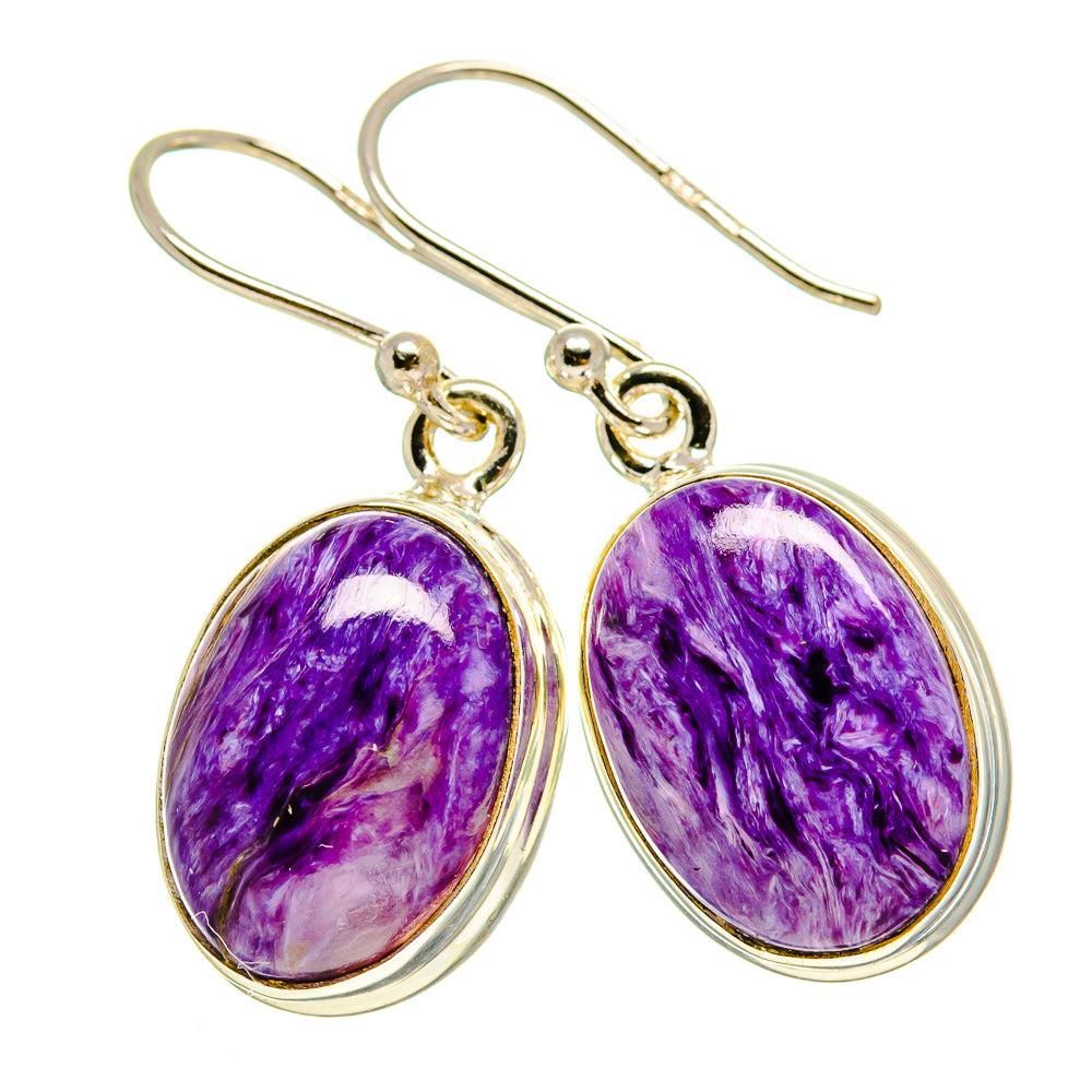 Charoite Earrings handcrafted by Anasilvercos - EARR415428
