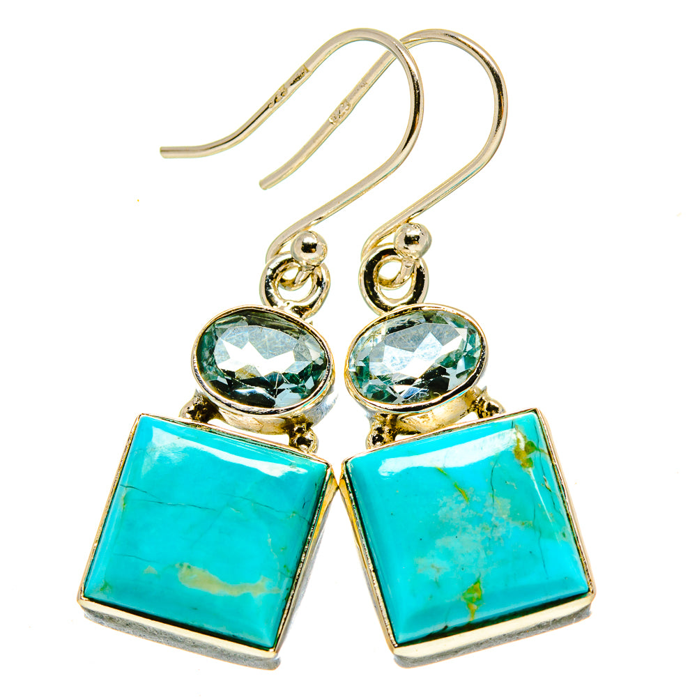 Arizona Turquoise Earrings handcrafted by Anasilvercos - EARR415433