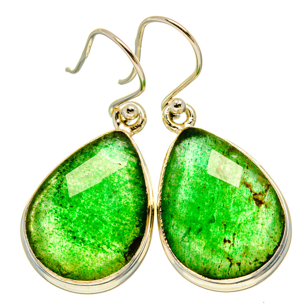 Green Aventurine Earrings handcrafted by Anasilvercos - EARR415437