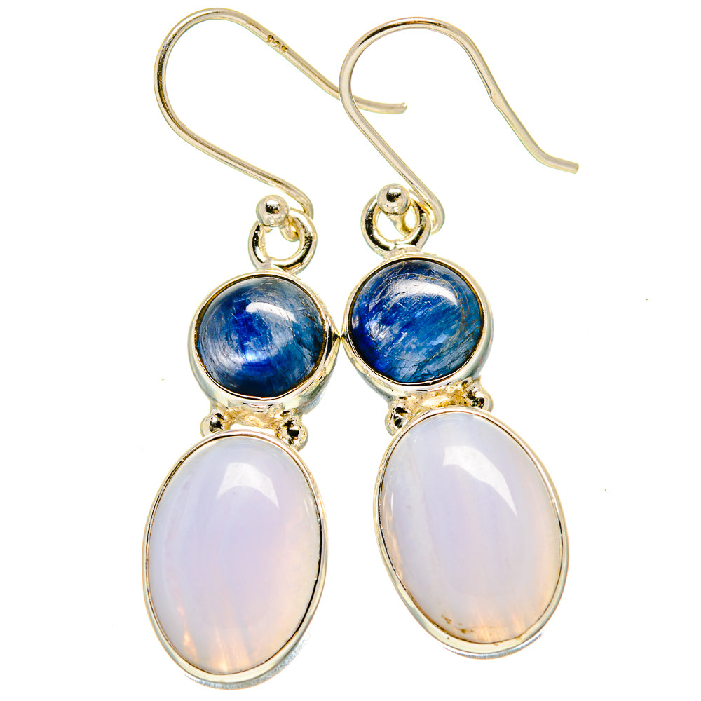 Blue Lace Agate Earrings handcrafted by Anasilvercos - EARR415440