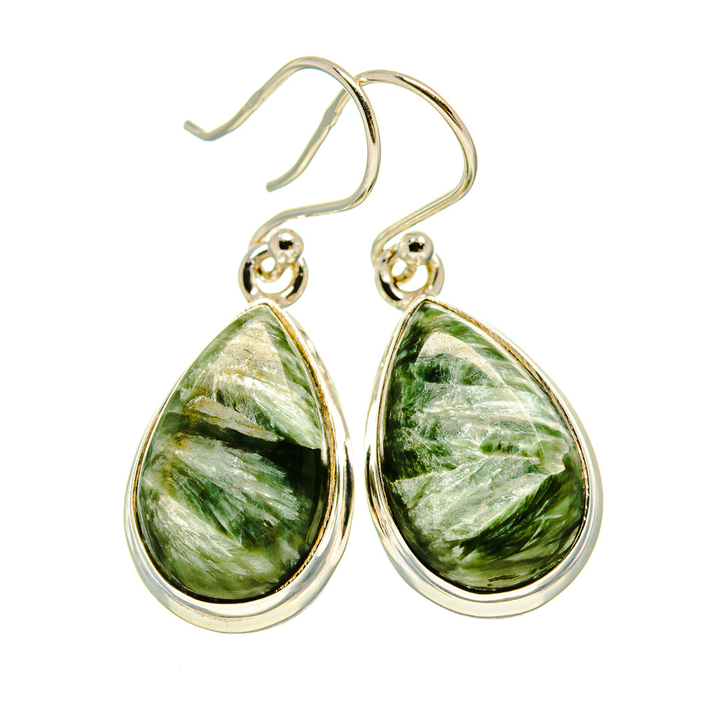 Seraphinite Earrings handcrafted by Anasilvercos - EARR415465