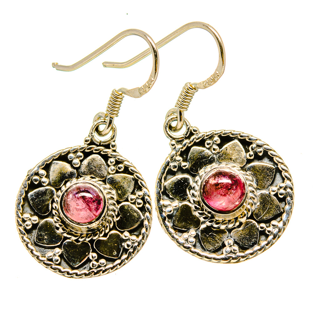 Pink Tourmaline Earrings handcrafted by Anasilvercos - EARR415482