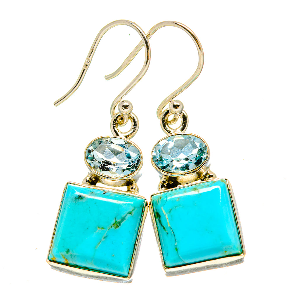 Arizona Turquoise Earrings handcrafted by Anasilvercos - EARR415484
