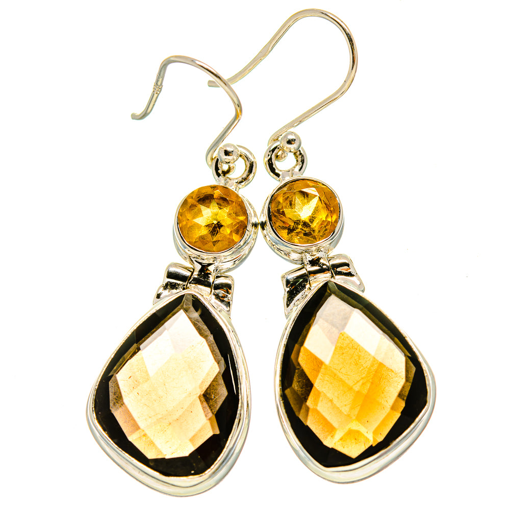 Smoky Quartz Earrings handcrafted by Anasilvercos - EARR415490