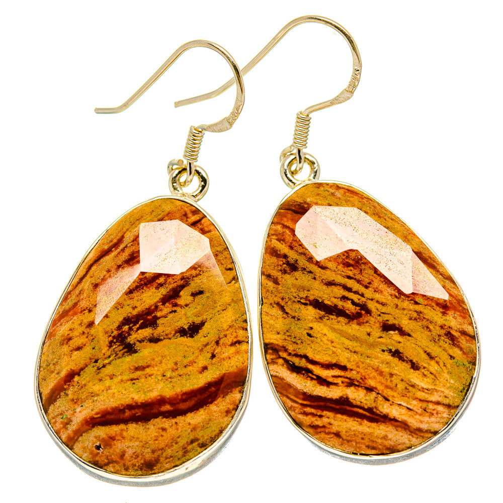 Ocean Jasper Earrings handcrafted by Anasilvercos - EARR415491